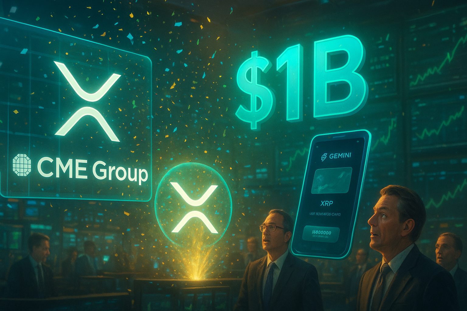 CME XRP 期货价格突破 10 亿美元，Gemini 应用价格超越 Coinbase
