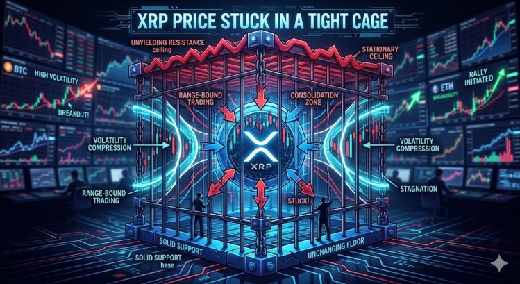 XRP Price Stuck In A Tight Cage—Breakout Pressure Keeps Building