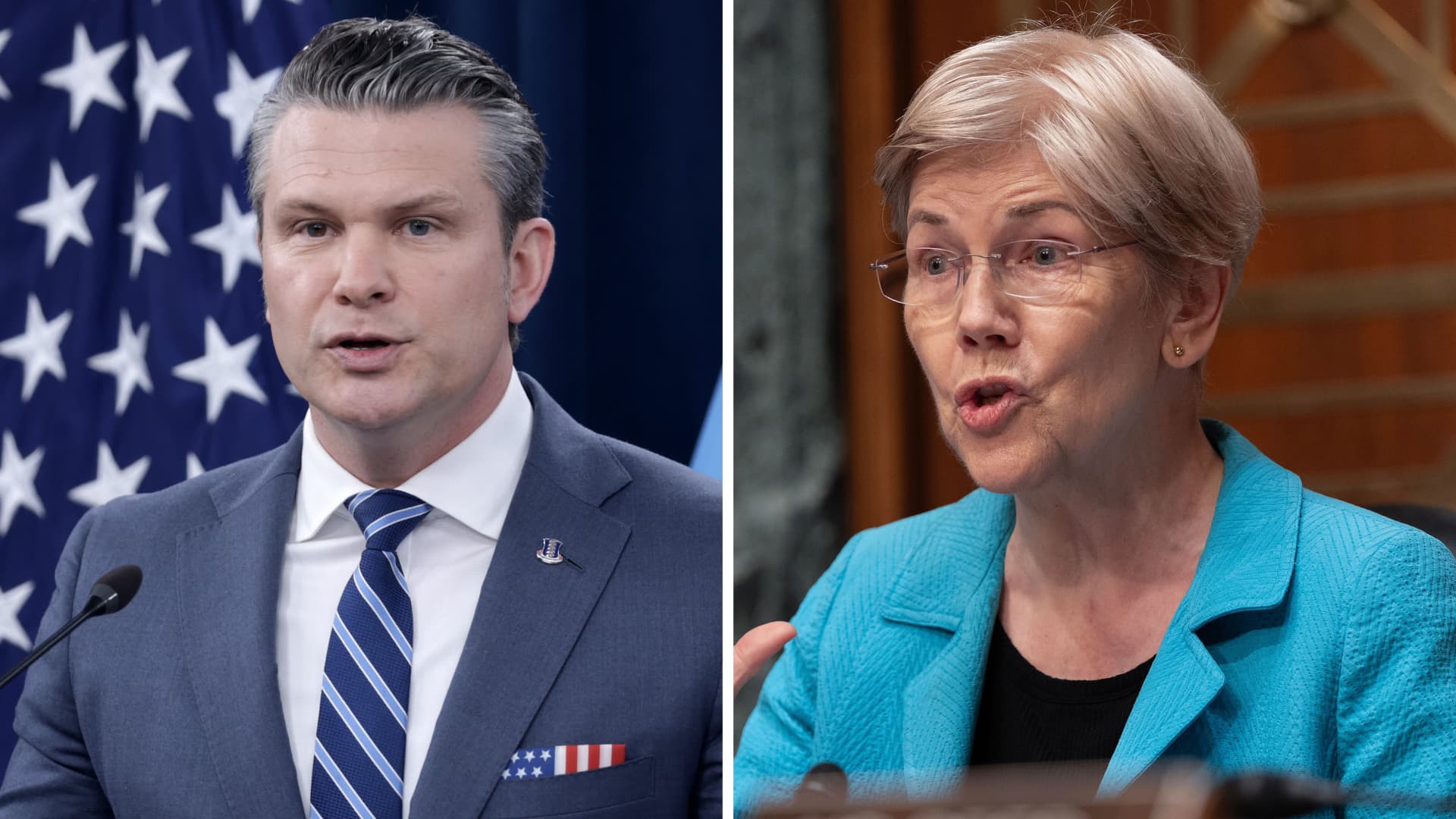 Warren questions the Pentagon's high-salary recruitment of Wall Street professionals.