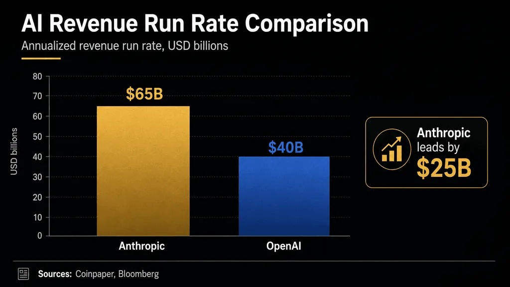 Anthropic Annual Revenue Rises to $65 Billion