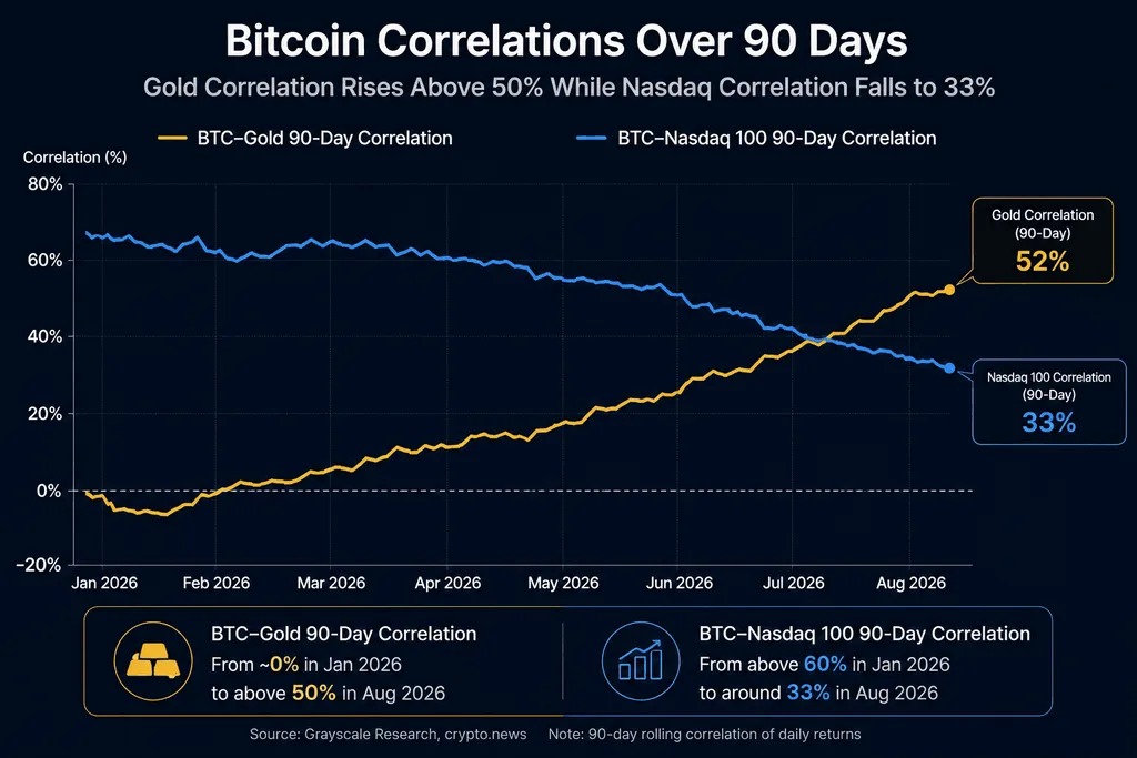 web3: The correlation between Bitcoin and gold exceeds 50%