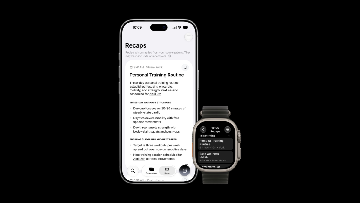 Apple adds conversation summary feature to Apple Watch
