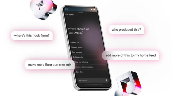 YouTube Music上线新AI功能,支持对话式找歌