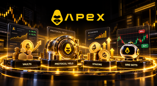 在 ApeX Omni 上无需交易也能赚取收益:Vaults、协议收益、质押与网格机器人